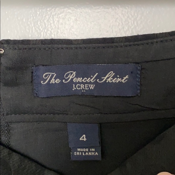 JCrew Factory Pencil Skirt Black Polkadot - Picture 4 of 4